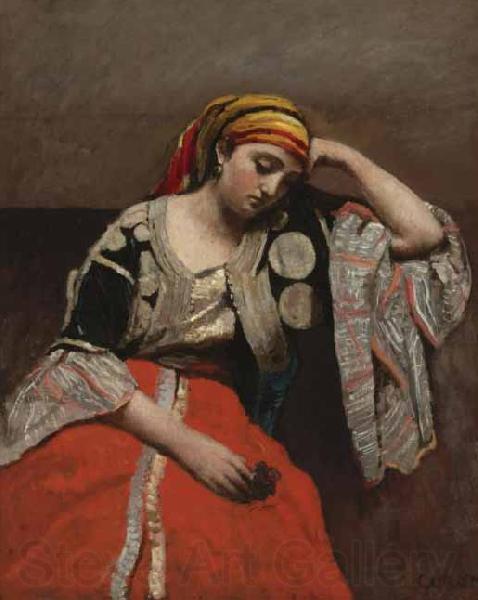 Jean Baptiste Camille  Corot Juive dAlger Norge oil painting art